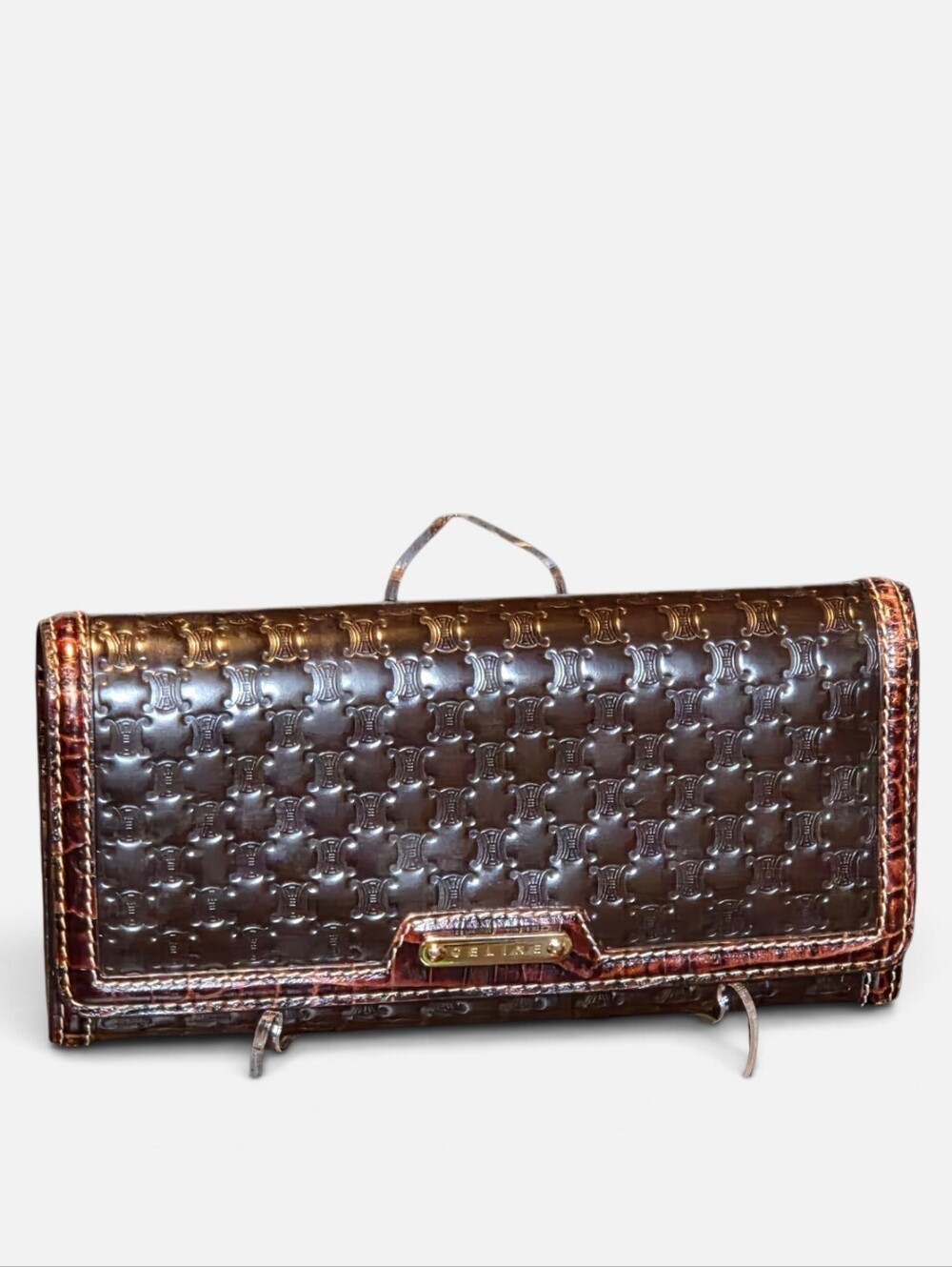 Celine- Brown Macadam pattern Bifold Wallet